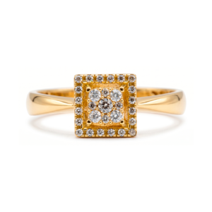 Anel Essenza em Ouro Amarelo 18k com Zircônias