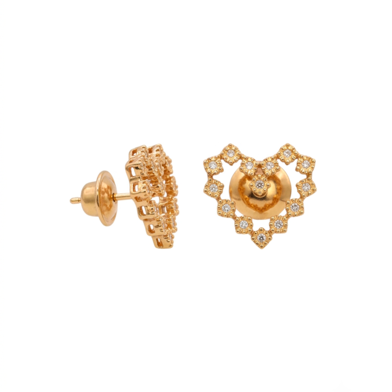 Brinco em Ouro Amarelo 18k com 12 Diamantes